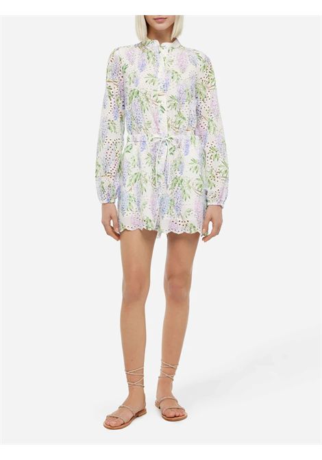 Tutina corta Donna con stampa SAINT BARTH | JUY001 JULIAN03229H COT SUNFLOER EMBRYWIST